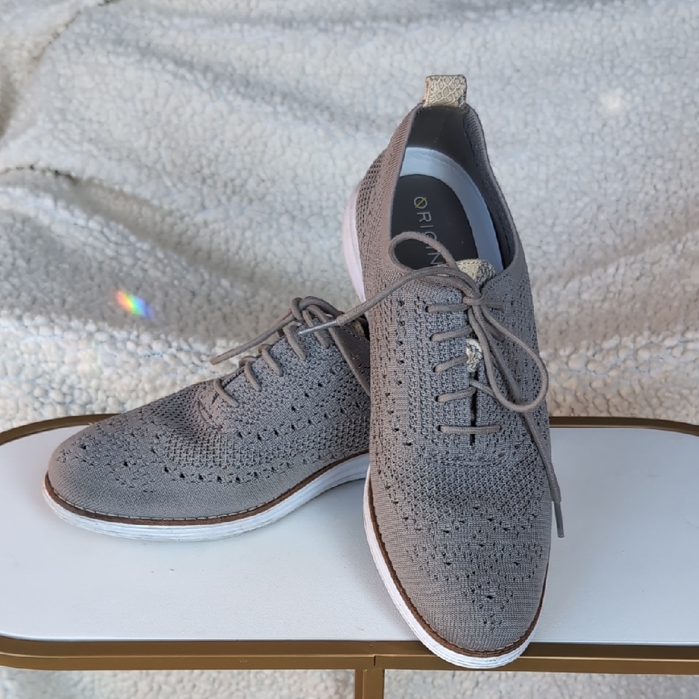 Cole Haan Gray Knit Women's Oxfords